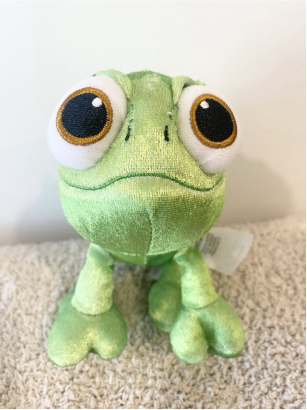 Disney Store Tangled Pascal Chameleon Plush Green Stuffed Animal 8”
